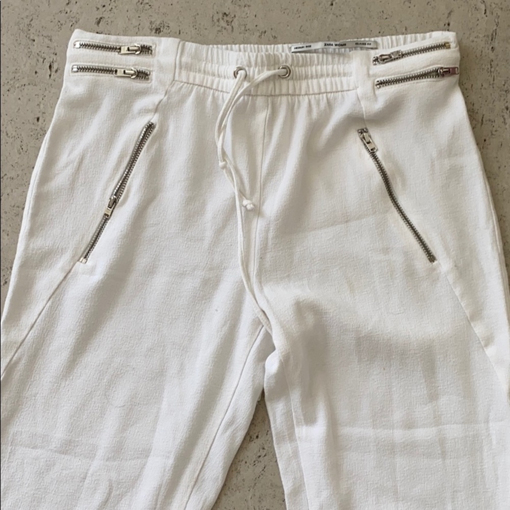 White joggers
